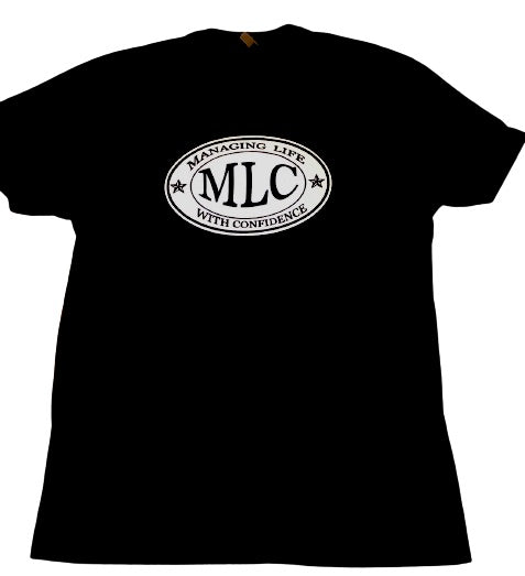 brysomme Beskrivelse spiller MLC Premium Black T- Shirt – Managing Life with Confidence